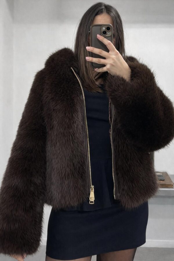 Giada marrone con zip